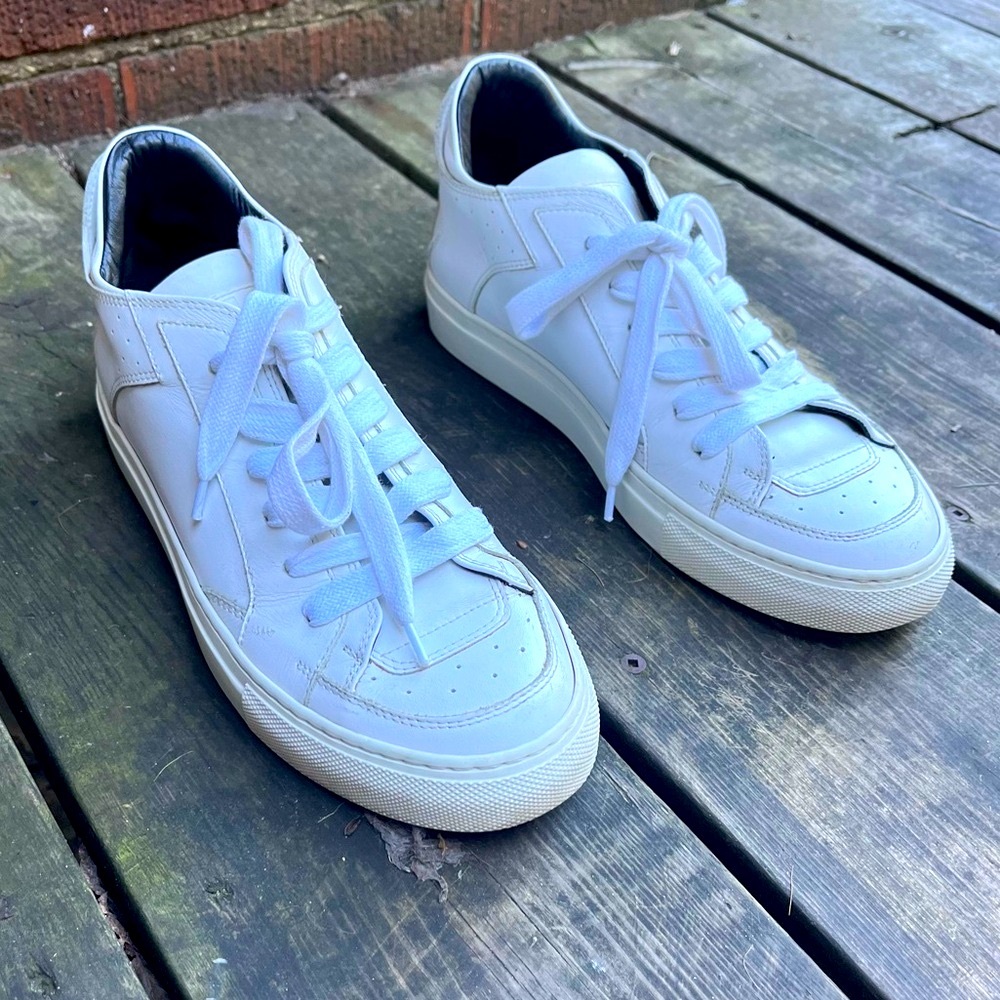 MM6 Maison Margiela White Genuine Leather Sneakers Size 7